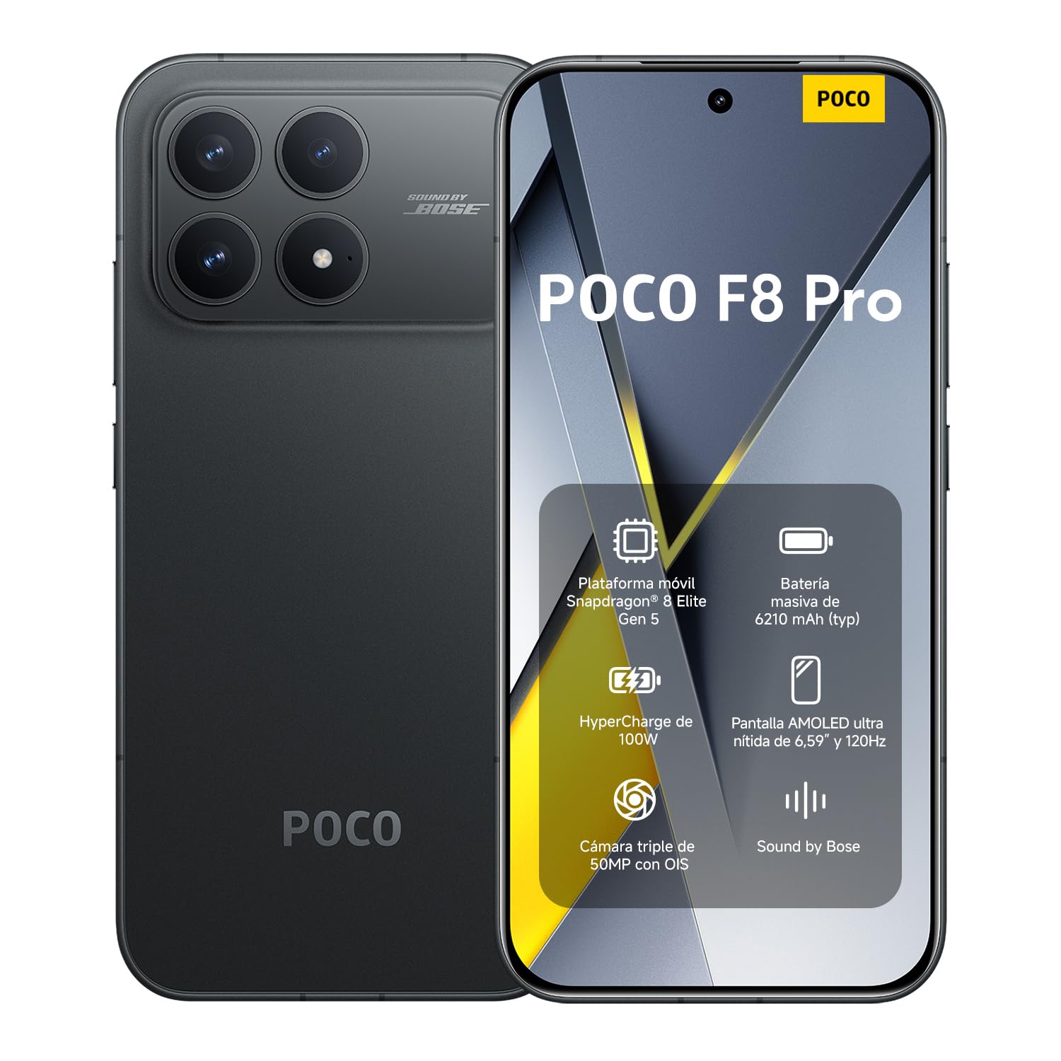 XIAOMI POCO F8 Ultra Smartphone 16+512GB, 6.85" 120Hz AMOLED Display, Snapdragon 8 Elite Gen 5, Hypercharge 100W Charging and 50W Wireless, Charger Not Included, Denim Blue (ES Version)