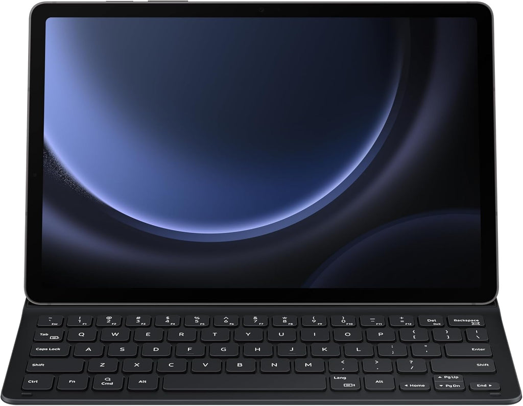 Samsung Galaxy Tab S9 FE+ Book Cover Keyboard, Tablet Protector Case, PC- Like Experience, Magnetic Back, Versatile Viewing Positions, Wireless Keyboard Sharing, US Version, Black