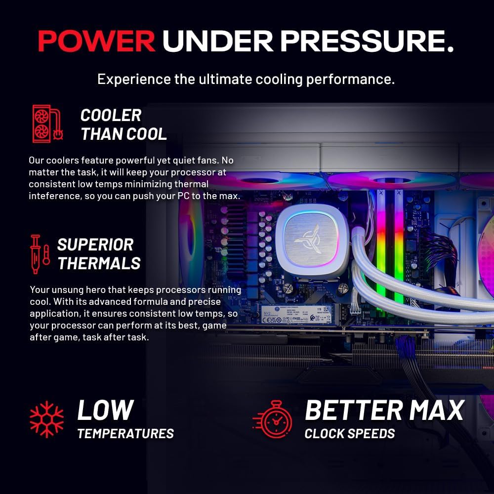 Skytech Gaming Azure 3 Gaming PC, AMD Ryzen 7 9700X 3.8GHz, NVIDIA RTX 5060, 1TB NVMe SSD, 32GB DDR5 RAM 6000, 850W Gold ATX 3 PSU, 360 ARGB AIO, Wi-Fi, Win 11, Desktop