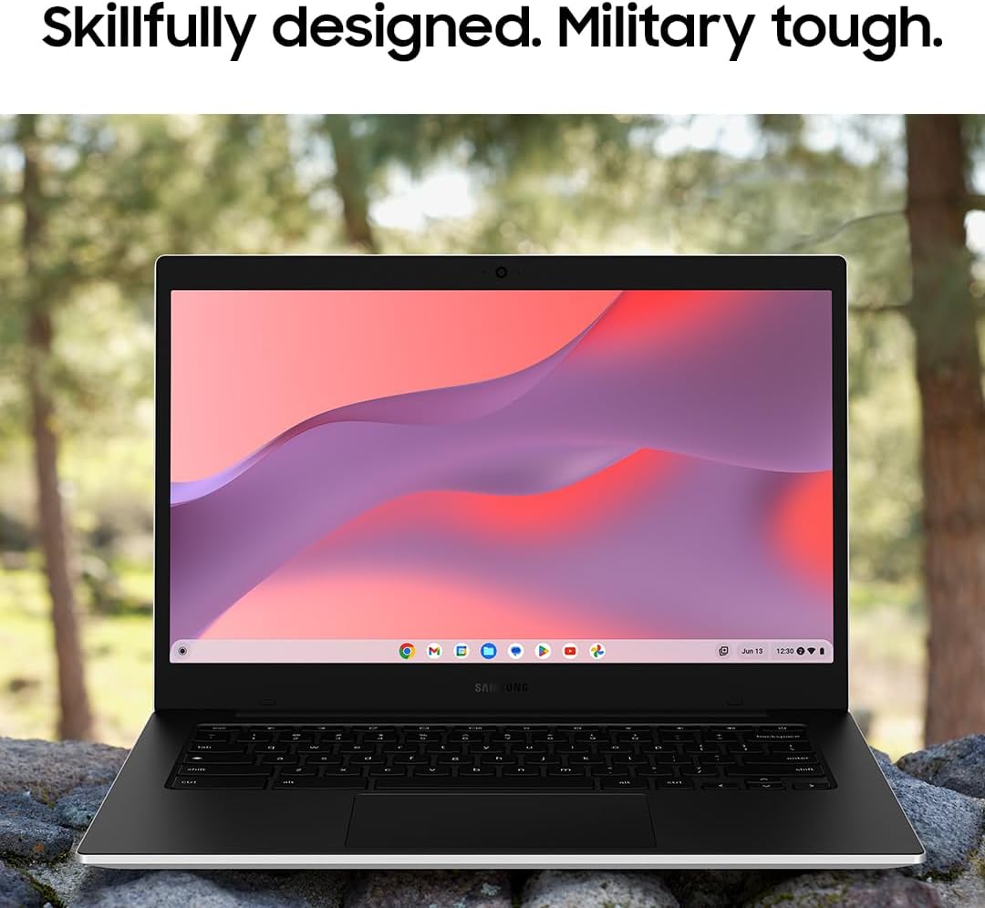 Samsung 14" Galaxy Chromebook Go Laptop PC Computer, Intel Celeron N4500 Processor, 4GB RAM, 64GB Storage, ChromeOS, XE340XDA-KA2US, Student Laptop, Silver