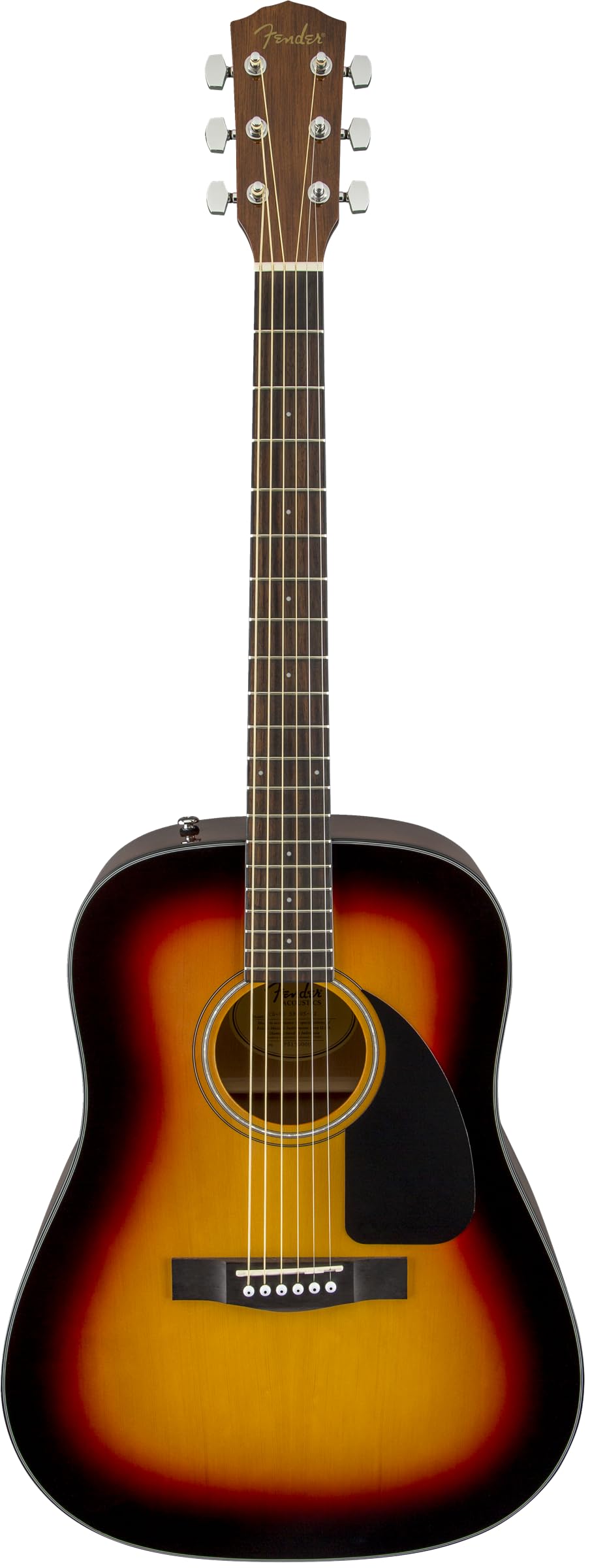 Fender CD-60 Dreadnought V3 DS Guitarra Acústica, Diapasón de Nogal, Negro, Incluye cursos virtuales gratuitos en Fender Play
