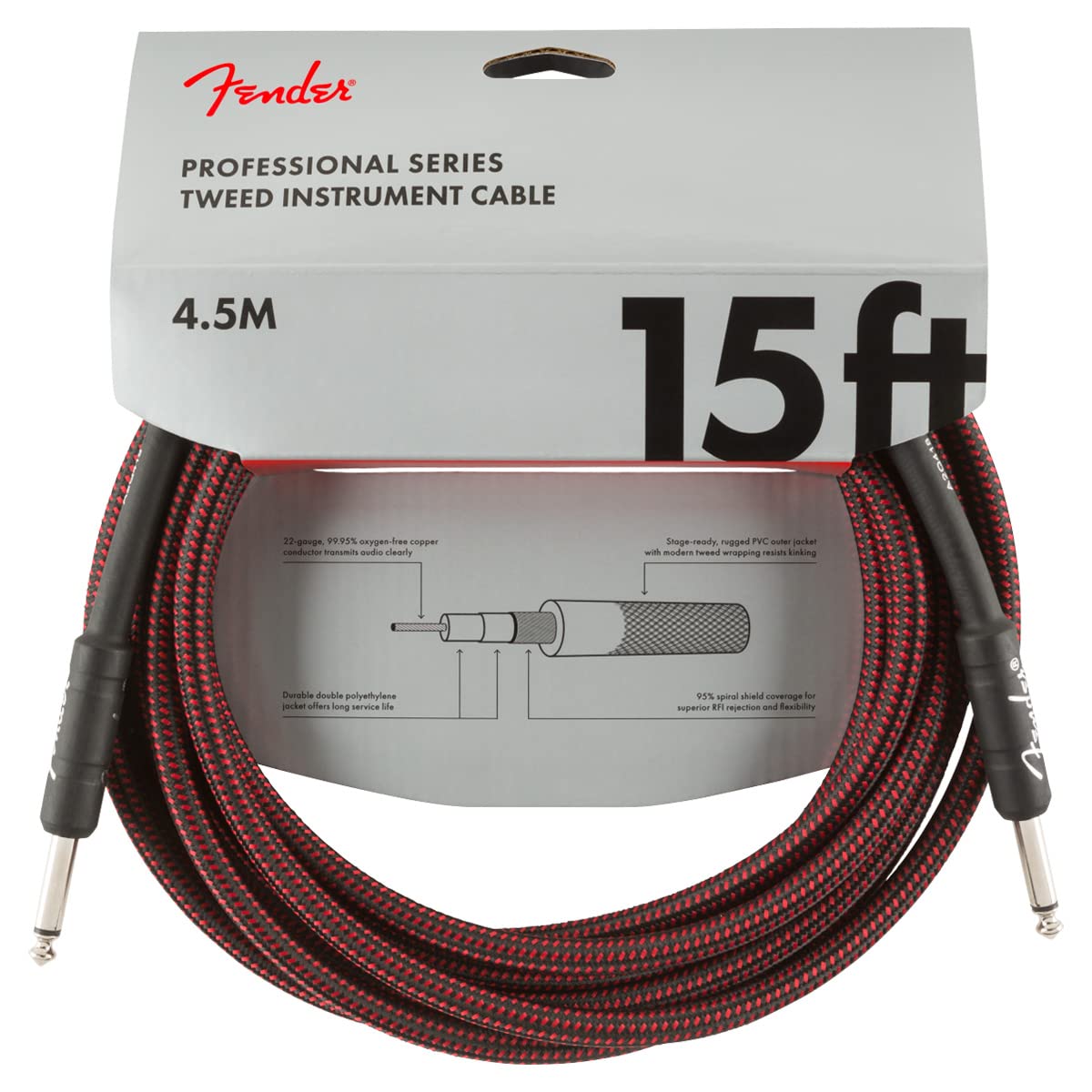 Fender PRO 10 ANGL INST CABLE BLK