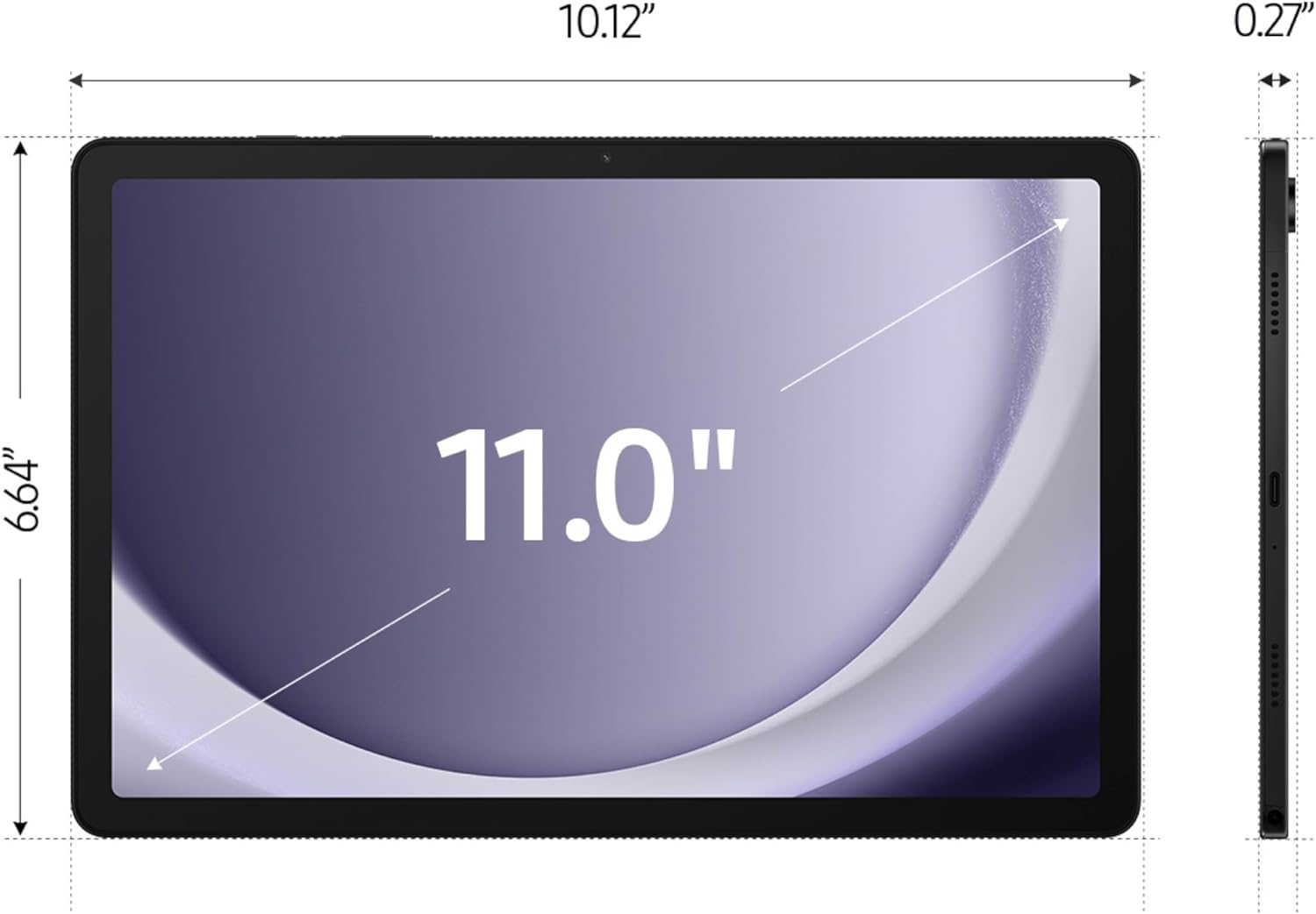 Samsung Galaxy Tab A9+ Tablet 11” 64GB Android Tablet, Big Screen, Quad Speakers, Upgraded Chipset, Multi Window Display, Slim, Light, Durable Design, US Version, 2024, Graphite