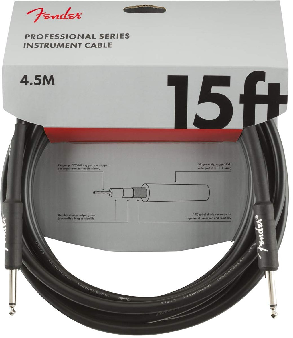 Fender PRO 10 ANGL INST CABLE BLK