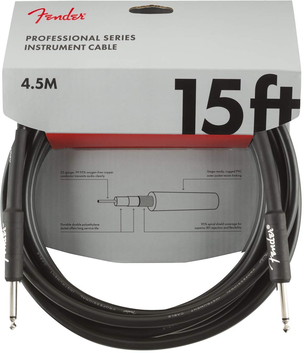 Fender PRO 10 ANGL INST CABLE BLK