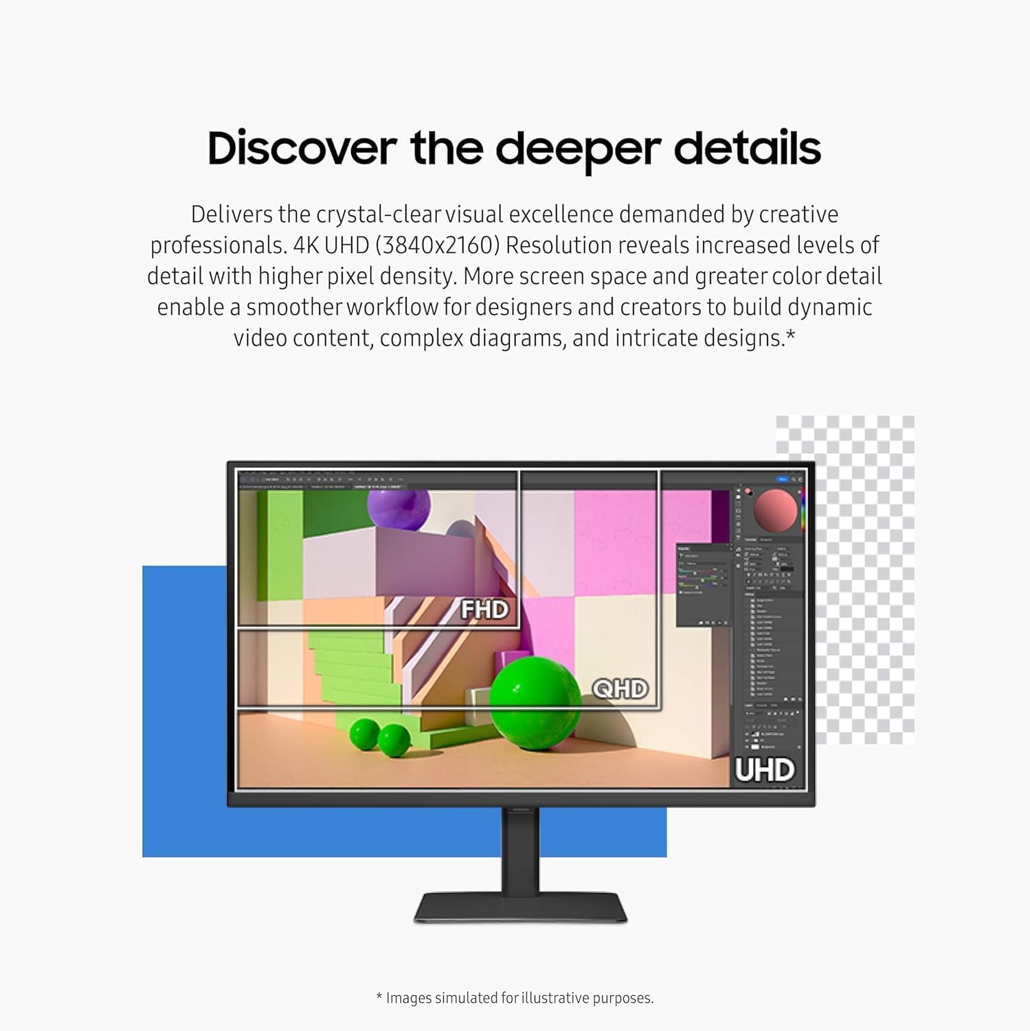SAMSUNG 27" ViewFinity S8 (S80D) Series 4K UHD High Resolution Computer Monitor, HDR10, Multiple Ports w/ HDMI, DisplayPort, USB-A, Height Adjustable Stand, LS27D806EANXGO, 2024, 3Yr Warranty