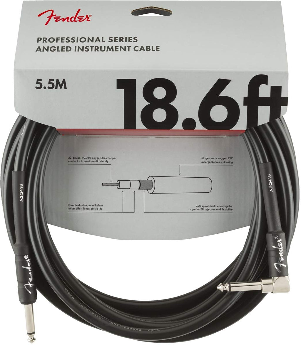 Fender PRO 10 ANGL INST CABLE BLK