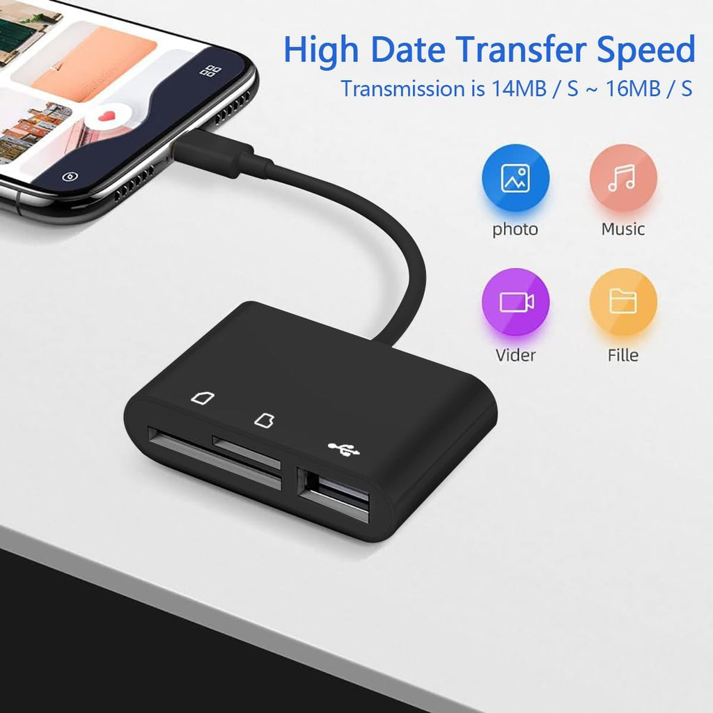 Leitor de cartões SD/micro SD leitor de cartões SD USB c, 6in1 USB USB-C OTG adaptador cartões de memória e USB para micro SD TF, SDXC, SDHC, MS, MMC, MSXC compatível com telemóvel Windows e Mac OS