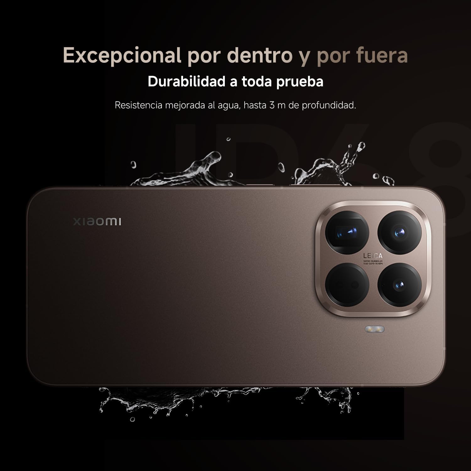 XIAOMI 15T Pro - Smartphone de 12+1024GB, Lente óptica Leica Summilux, MediaTek Dimensity 9400+, Pantalla Eye Care de 6,83" 144 Hz, HyperCharge de 90W, Cargador no Incluido, Mocha Gold (Versión ES)