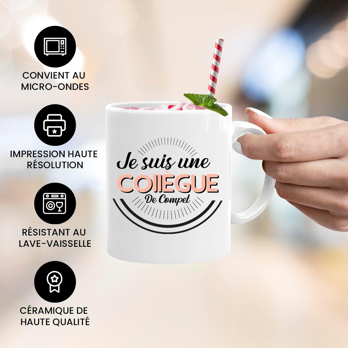 Jungle Mug Presente colega de trabalho | Sou um colega de Compet | caneca presente colega de trabalho | caneca trabalho - começar colega