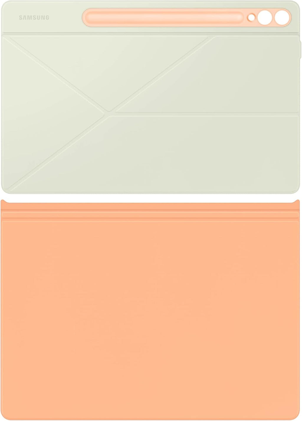 SAMSUNG Galaxy S10+ | Tab S9+ | S9FE+ Smart Book Cover, Tablet Protection Case, Portrait and Landscape Modes, Detachable Platform, Auto Screen On/Off, US Version, Orange