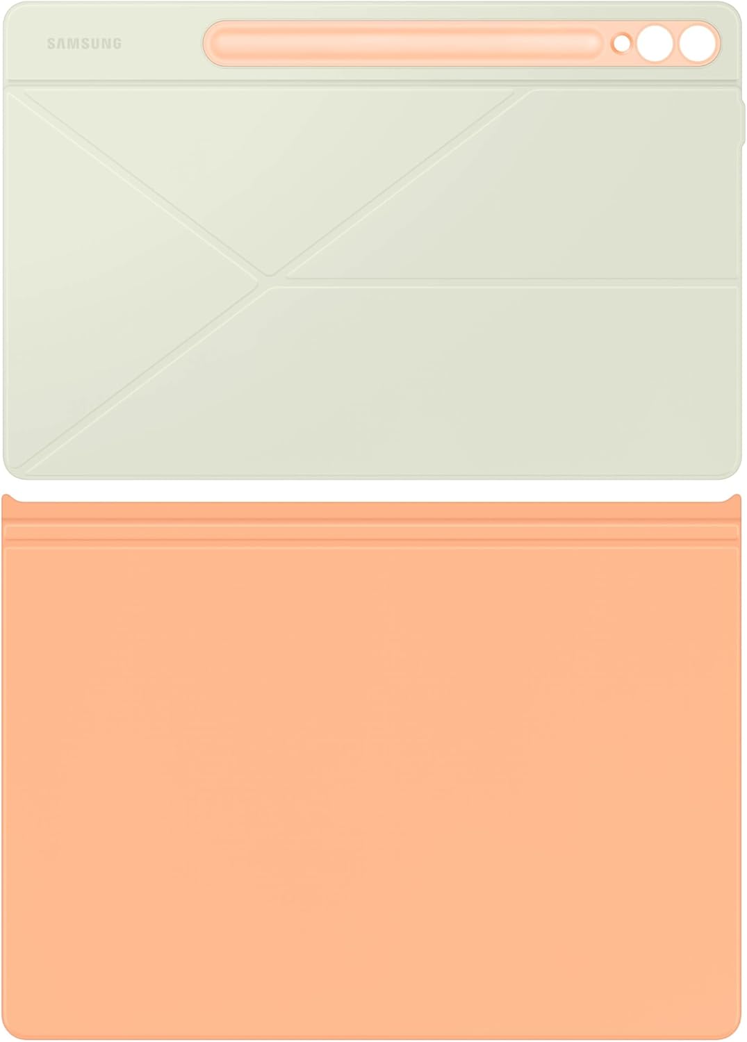 SAMSUNG Galaxy S10+ | Tab S9+ | S9FE+ Smart Book Cover, Tablet Protection Case, Portrait and Landscape Modes, Detachable Platform, Auto Screen On/Off, US Version, Orange