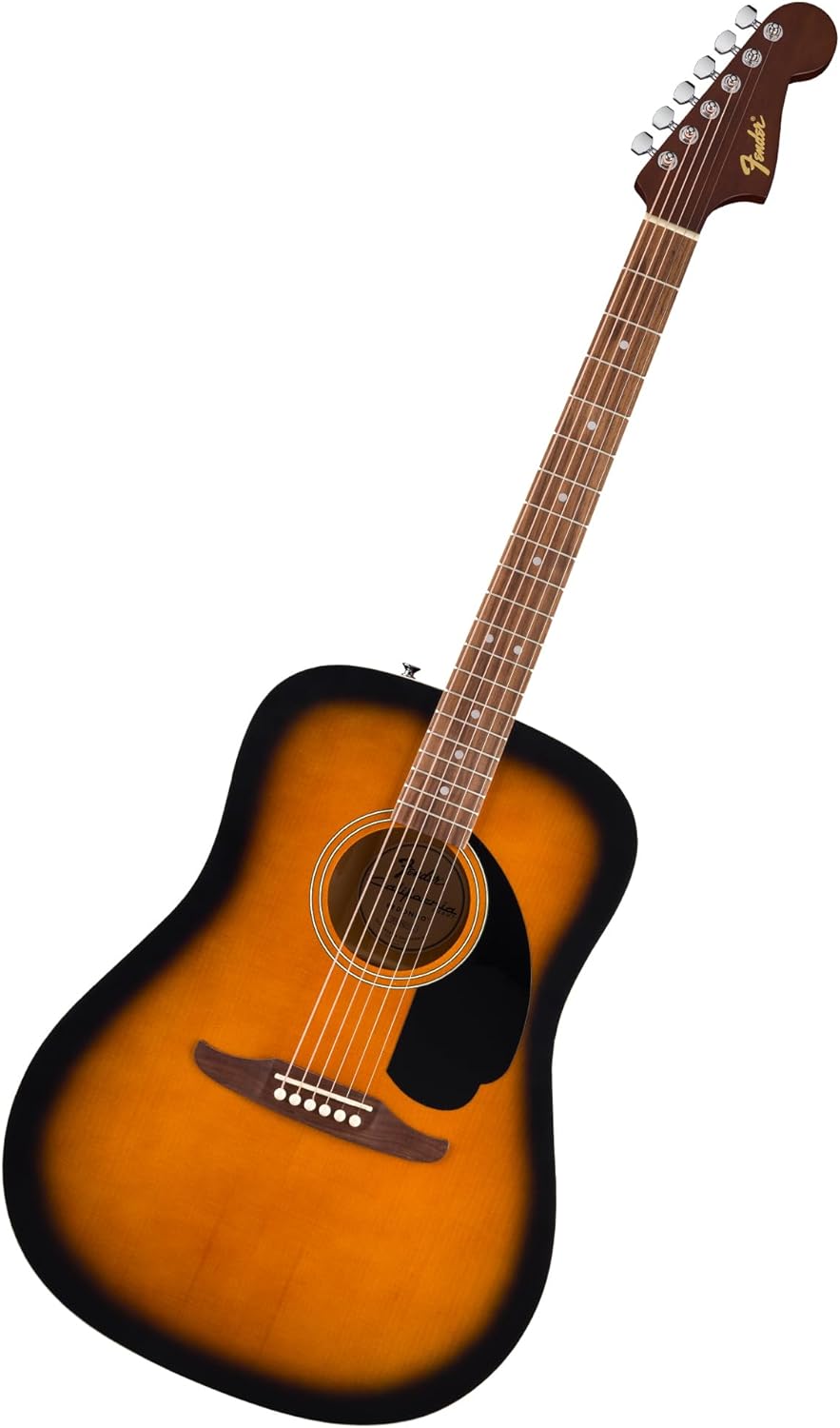 Fender California Debut Redondo Dreadnought Acoustic Guitar, Spruce Top, Black Pickguard, 2-Colour Sunburst