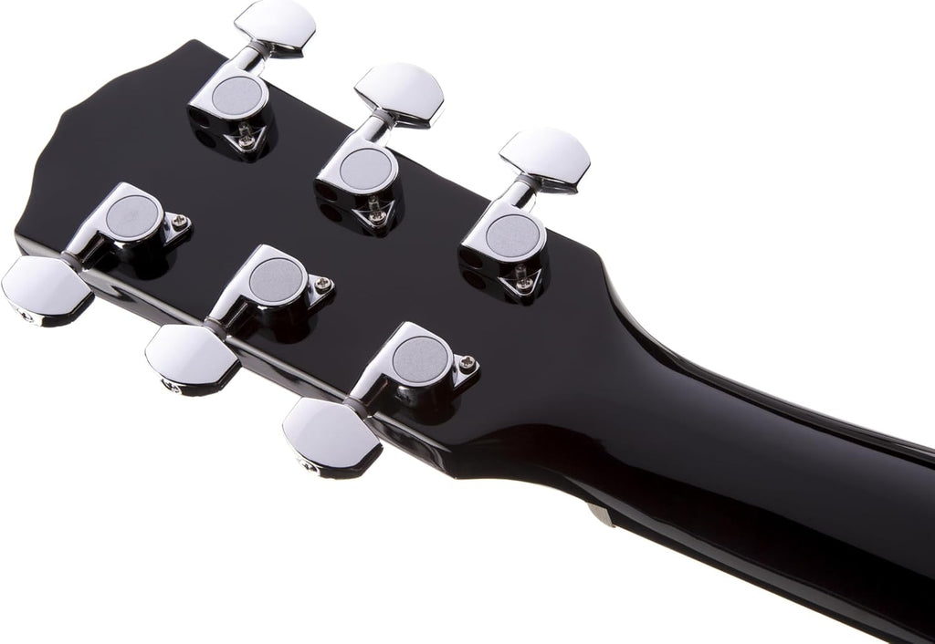 Fender CD-60 Dreadnought V3 DS Guitarra Acústica, Diapasón de Nogal, Negro, Incluye cursos virtuales gratuitos en Fender Play