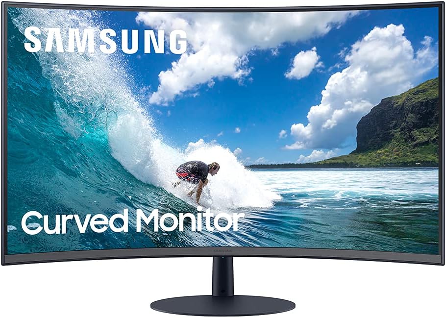 SAMSUNG 27-Inch S39C Series FHD Curved Gaming Monitor, 75Hz, AMD FreeSync, Game Mode, Advanced Eye Comfort, Frameless Display, Built in Speakers, Slim Metal Stand, LS27C392EANXGO, Black