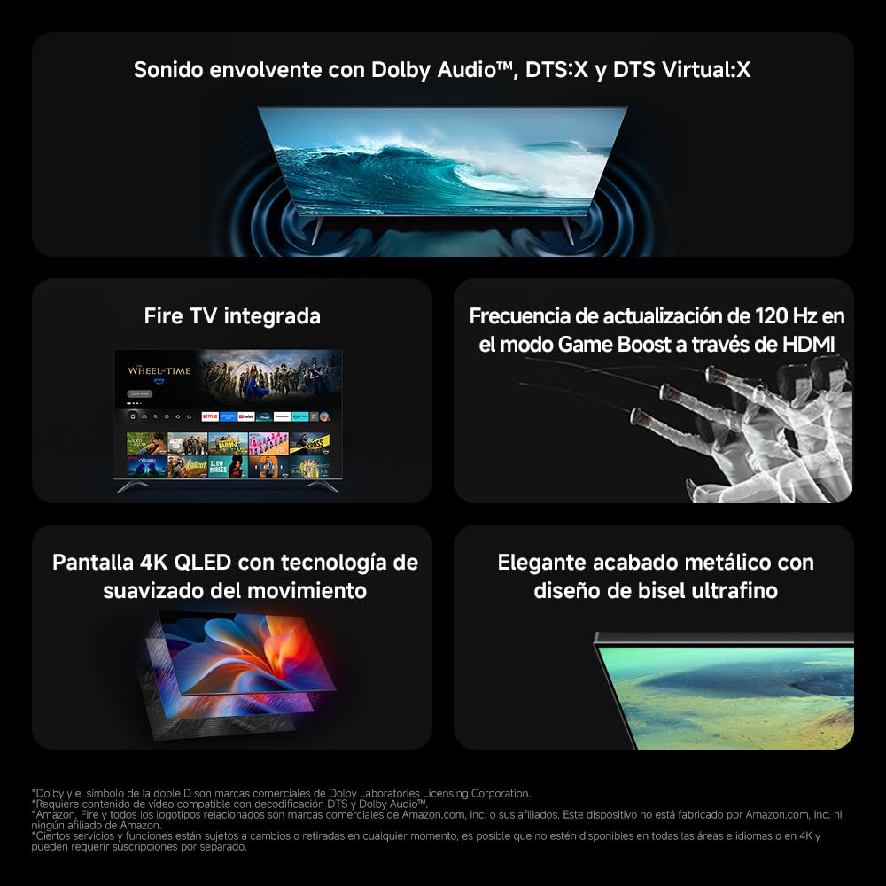 XIAOMI TV F 32, 32 polegadas (81 cm), HD, Smart TV, Fire OS7, controlo de voz Alexa, áudio Dolby, DTS Virtual: X, DTS-HD, compatível com Apple AirPlay, 2025