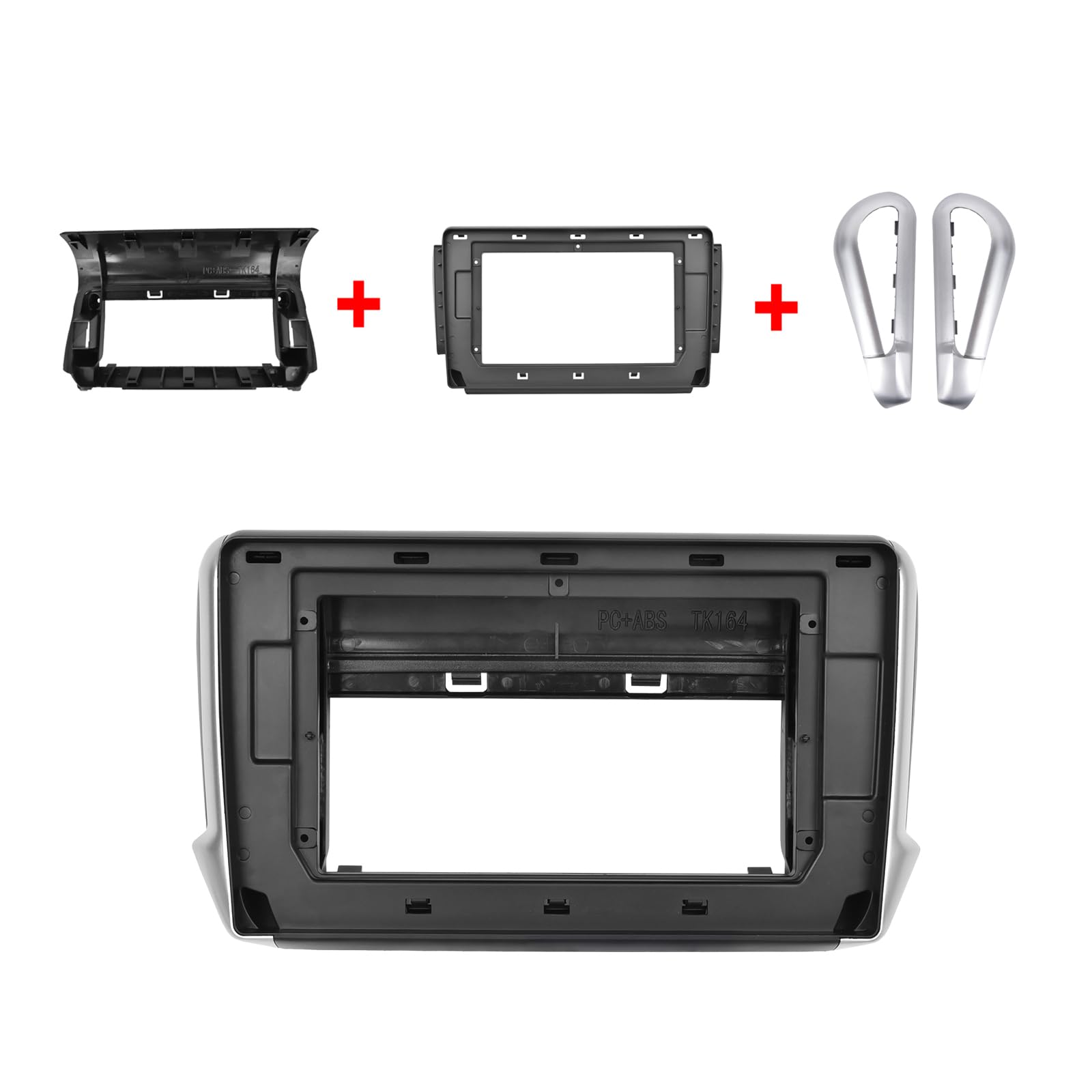 2G+64G Wireless Carplay Android 13 Car Radio 2 Din for Peugeot 2008 208 2012-2018 with Android Auto GPS Navi WiFi 10.1 Inch Car Radio with Bluetooth FM/RDS Radio USB/EQ/SWC Rear Camera