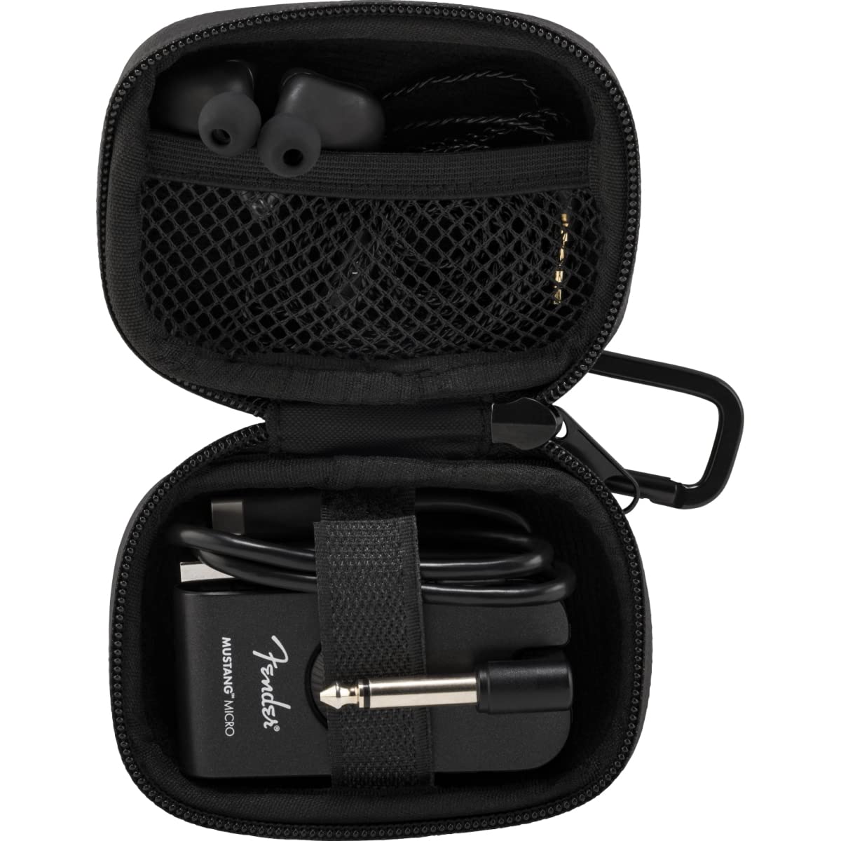 Fender Mustang Micro Plus amplificador de guitarra, amplificador de auriculares pessoal com 25 modelos de amplificador, 25 efeitos, Bluetooth e 100 presets, recarregável por USB