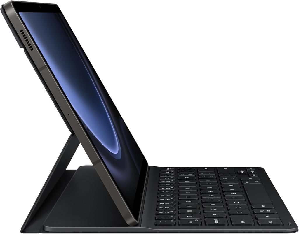 Samsung Galaxy Tab S9 FE+ Book Cover Keyboard, Tablet Protector Case, PC- Like Experience, Magnetic Back, Versatile Viewing Positions, Wireless Keyboard Sharing, US Version, Black