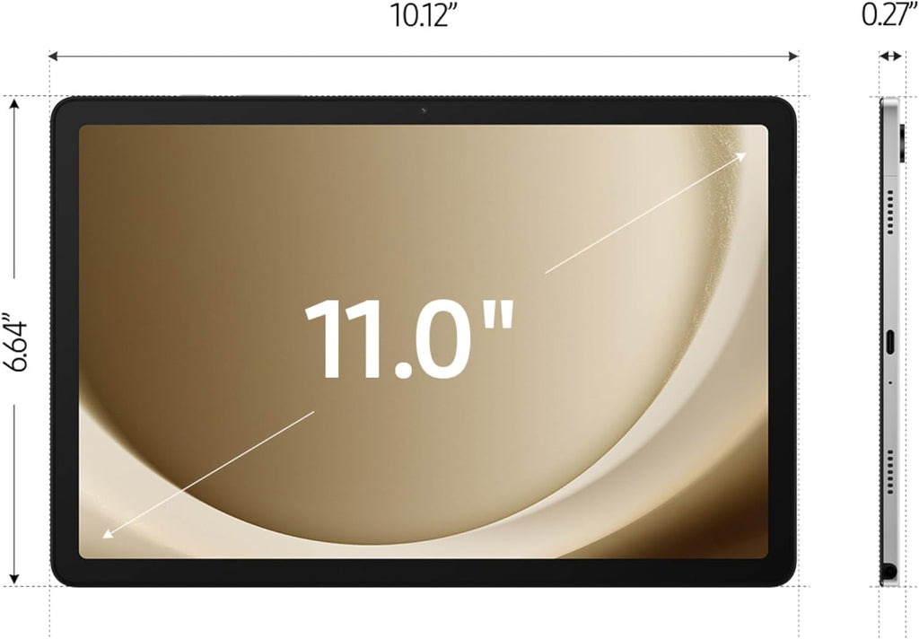 Samsung Galaxy Tab A9+ Plus 11” 64GB Android Tablet, Big Screen, Quad Speakers, Upgraded Chipset, Multi Window Display, Slim, Light, Durable, Kids Friendly Design, US Version, 2024, Silver