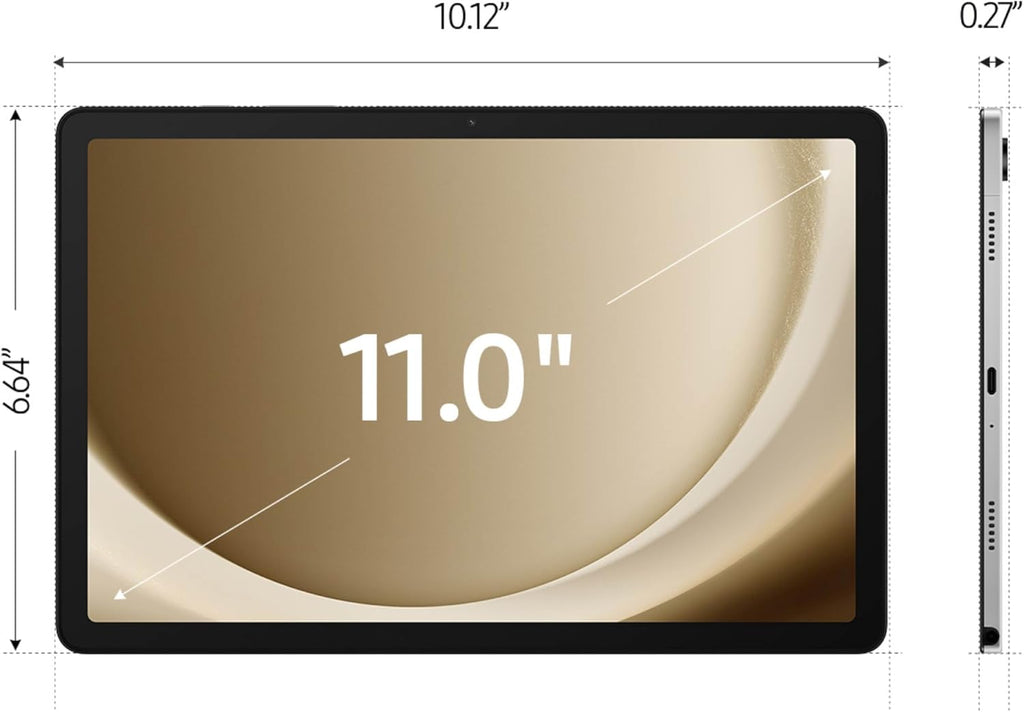 Samsung Galaxy Tab A9+ Plus 11” 128GB Android Tablet, Big Screen, Quad Speakers, Upgraded Chipset, Multi Window Display, Slim, Light, Durable, Kids Friendly Design, US Version, 2024, Silver