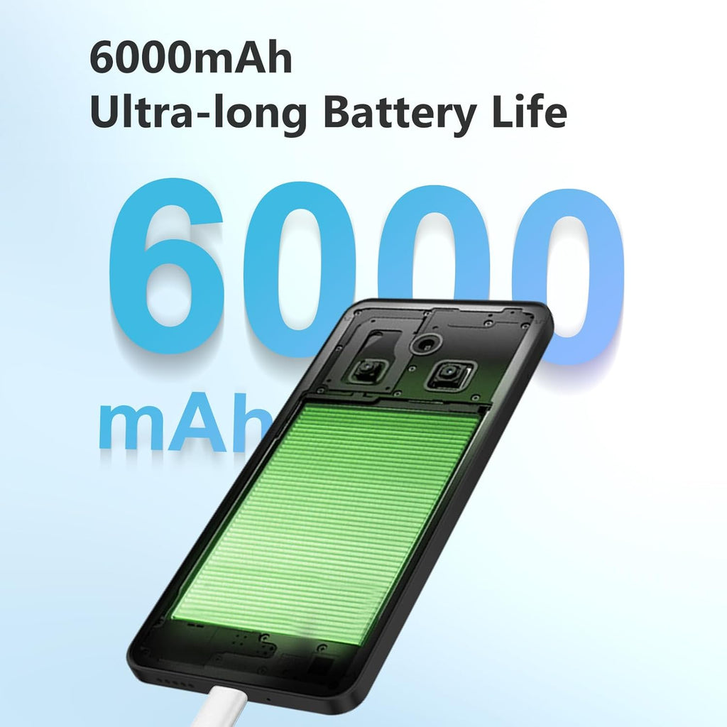 XIAOMI Redmi 15C Smartphone 4+256GB Pantalla de 6.9" 120Hz cámara IA de 50MP batería de 6000mAh Carga rápida de 33W procesador Octa-Core Negro(con Funda)