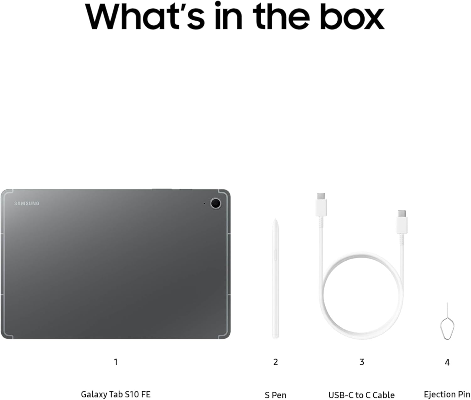 SAMSUNG Galaxy Tab S10 FE 128GB WiFi Android Tablet, Large Display, Long Battery Life, Exynos 1580 Processor, IP68 Water-Resistant, 90 Hz Refresh, S Pen for Note-Taking, US Version, Gray