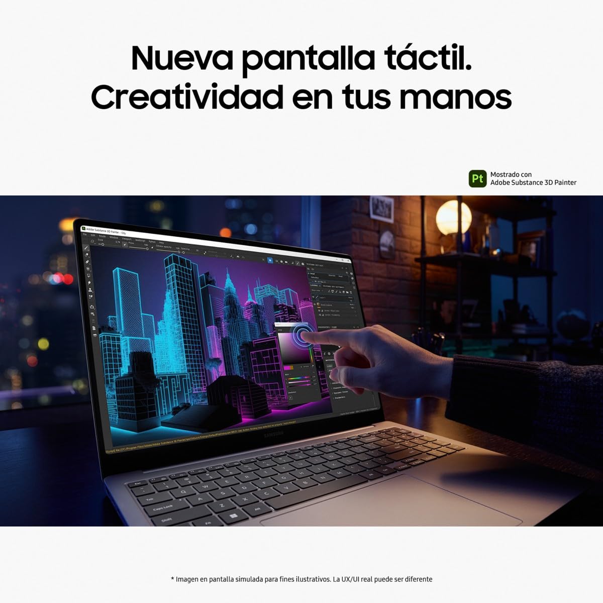 Samsung Galaxy Book4 Edge, computador portátil IA Copilot+, PC HDR de 16", Snapdragon X Elite X1E-84-100, 16GM RAM, 1TB SSD, Qualcomm Adreno GPU, Windows 11 Home, azul, teclado QWERTY espanhol