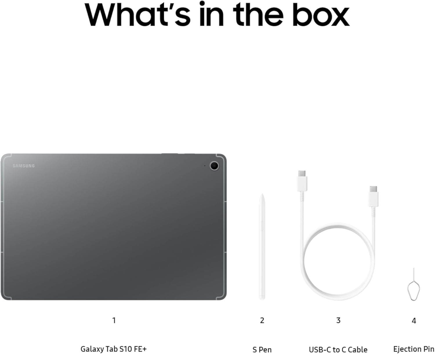 SAMSUNG Galaxy Tab S10 FE+ 13.1” 128GB WiFi Android Tablet, Large Display, Long Battery Life, Exynos 1580 Processor, IP68, Water-Resistant, 90 Hz Refresh, S Pen for Note-Taking, US Version, Gray