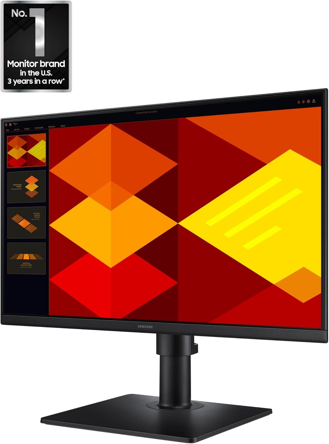 Samsung 22” (S40GD) Borderless Business Monitor with IPS Panel, 100Hz Refresh Rate, Eye Saver Mode, Ergonomic Design, Game Picture Mode, LS22D402GANXGO