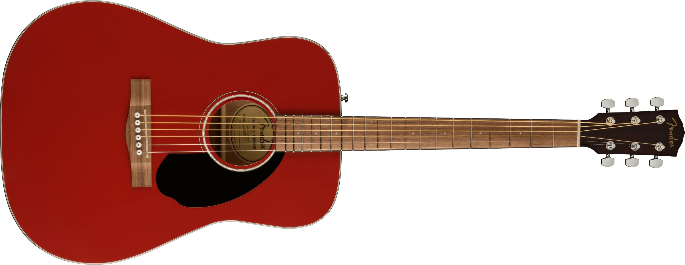 Fender CD-60 Dreadnought V3 DS Guitarra Acústica, Diapasón de Nogal, Negro, Incluye cursos virtuales gratuitos en Fender Play