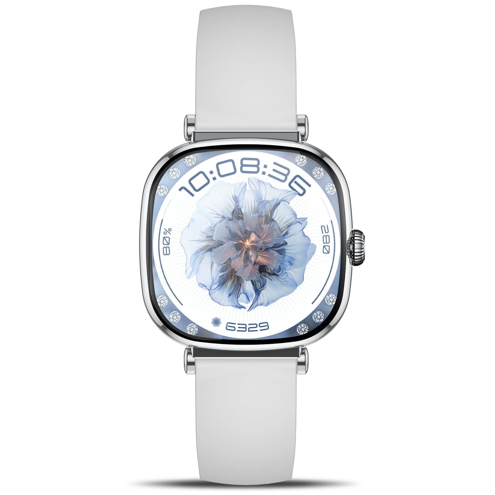 Women's Smart Watch with Call, Small Round 1.7 Inch AMOLED Smartwatch with Menstrual Cycle Monitoring, Heart Rate Monitor, Sleep, Oximeter, 100+ Modes Sports Bracelet Activity (Pink)