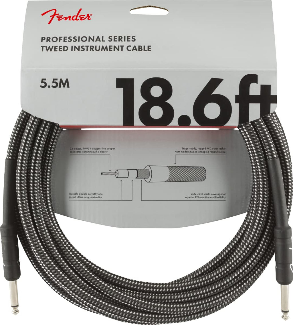 Fender PRO 10 ANGL INST CABLE BLK