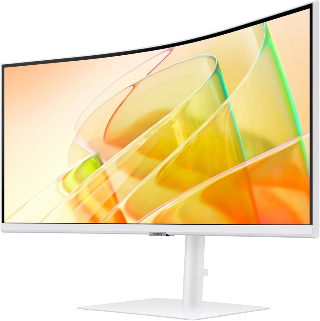 Samsung 34” ViewFinity (S65TC) Series Ultra-WQHD 1000R Curved Computer Monitor, HDR10, 100Hz, AMD FreeSync, Thunderbolt 4, Height Adjustable Stand, Built-in Speakers, Eye Care, LS34C650TANXGO, 2024