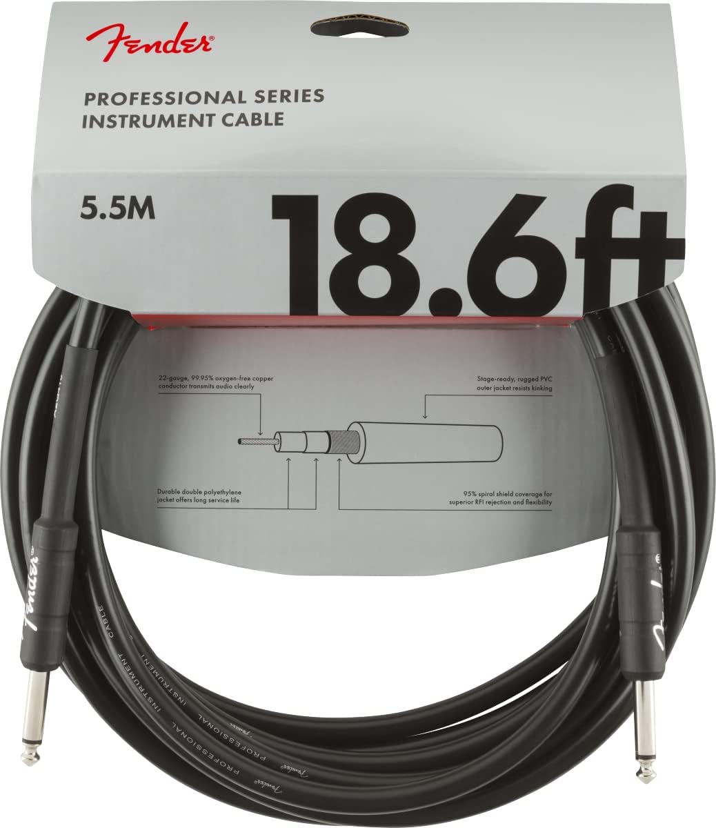 Fender PRO 10 ANGL INST CABLE BLK