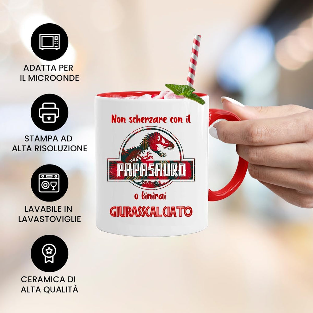 Jungle Mug Dia do Pai | Caneca Papasaurus | ideia de presente para homem | aniversário pai | caneca dia do pai ideias de presente | ideias para presentes do pai | festa aniversário ideia presente