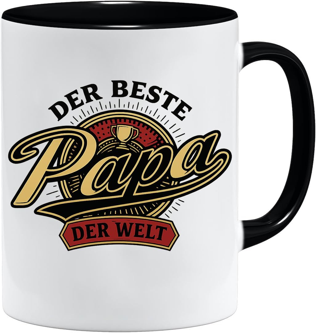 Jungle Mug Caneca com texto em alemão Der Beste papa der Welt | Kaffeeasse als Vatertagsgeschenk | Geburtstag | Geschenkidee Vater-tag | Bester Geschenk Geburtstag