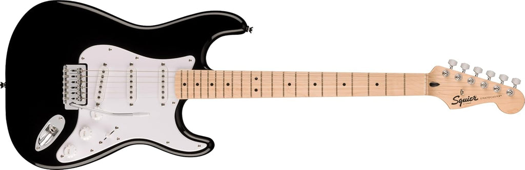 Squier by Fender Sonic Stratocaster Pack de Guitarra Eléctrica, Diapasón de Arce, Negro, Funda, Amplificador Squier Frontman 10G - 230V EU, Incluye cursos virtuales gratuitos en Fender Play