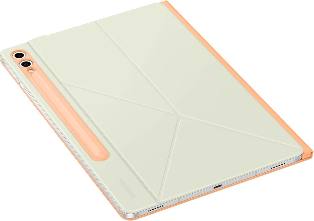 SAMSUNG Galaxy S10+ | Tab S9+ | S9FE+ Smart Book Cover, Tablet Protection Case, Portrait and Landscape Modes, Detachable Platform, Auto Screen On/Off, US Version, Orange