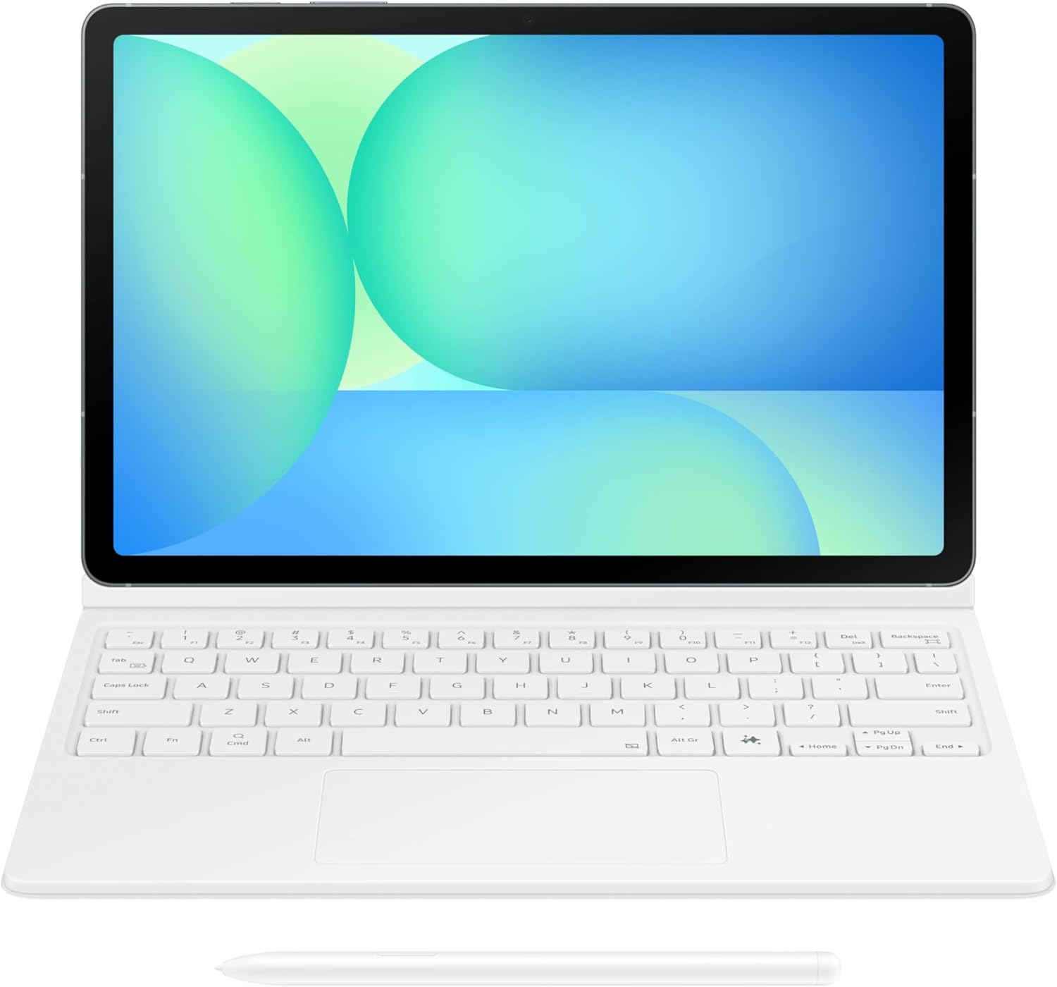 Samsung Galaxy Tab S9 | S9 FE | S10 FE, FE Book Cover Keyboard AI Key for Galaxy Tab S10 FE, Detachable Platform, PC-Like Experience, Wireless Keyboard Sharing, White