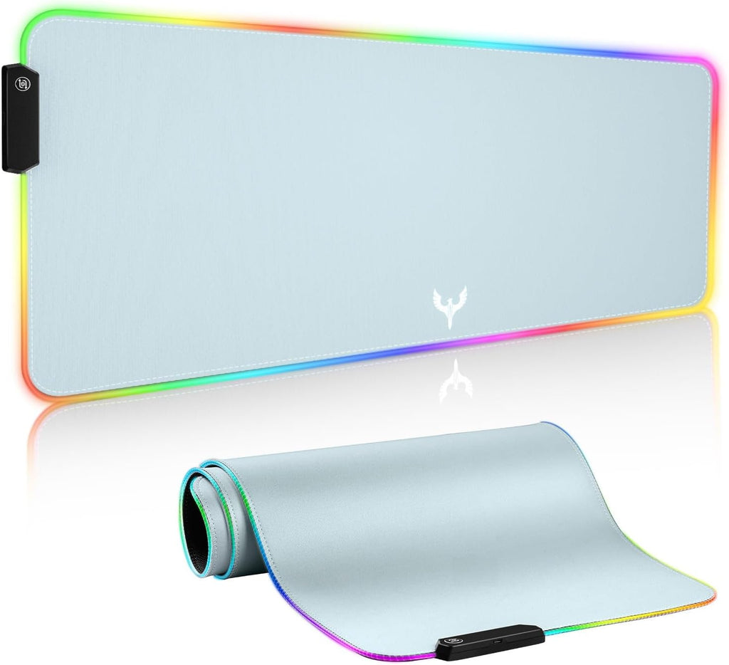 BladeHawks Extra Large RGB Gaming Mouse Pad-14 Light Modes, Extended Soft LED Mouse Pad, Anti-Slip Rubber Base, Computer Keyboard Mousepad Mat (31.5 x 12 Inch)