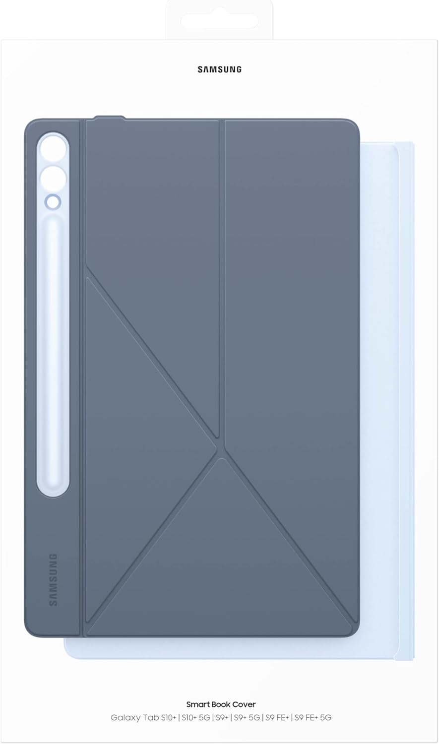 SAMSUNG Galaxy S10+ | Tab S9+ | S9FE+ Smart Book Cover, Tablet Protection Case, Portrait and Landscape Modes, Detachable Platform, Auto Screen On/Off, US Version, Blue