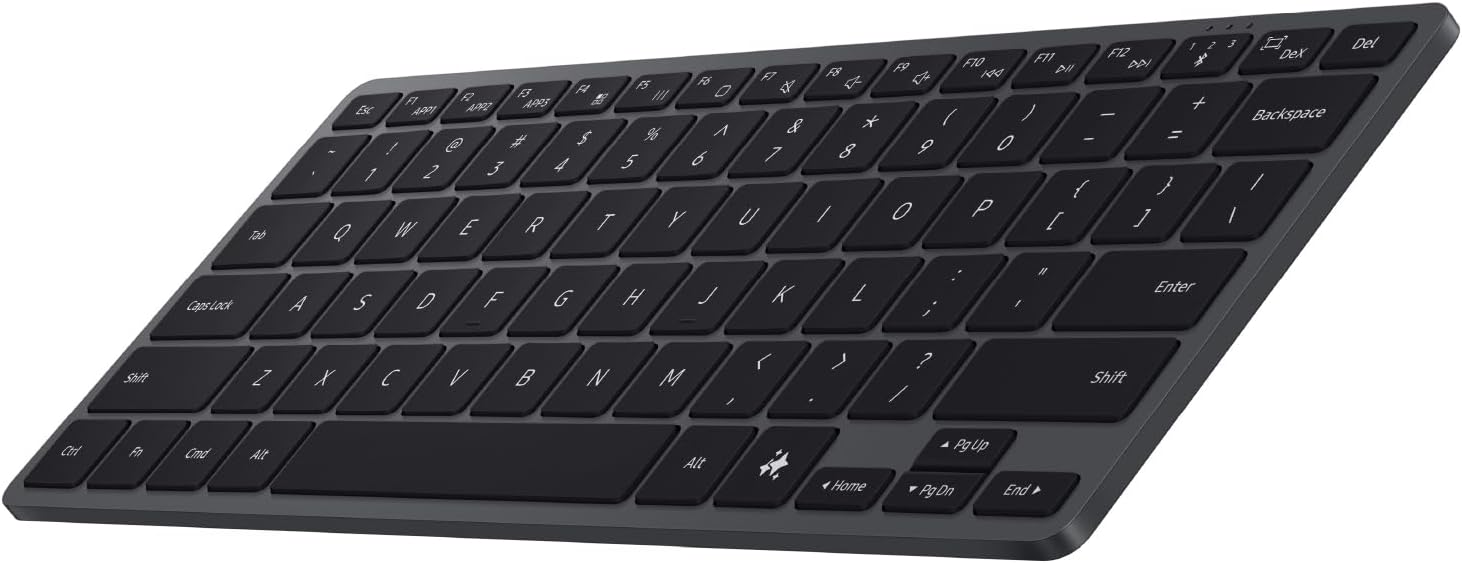 Samsung Smart Keyboard, Bluetooth Multi-Device Keyboard for Galaxy Phones, Tablets & Laptops, Slim Lightweight Design, AI Shortcut Key, Long Battery Life, EJ-B7800UBEGUJ, Dark Gray