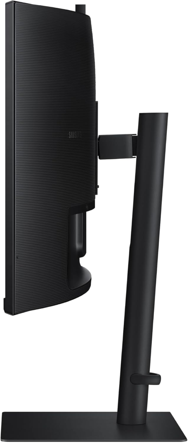 Samsung 34-Inch ViewFinity S65VC Series Ultra-WQHD Curved Computer Monitor, 100Hz, AMD FreeSync, HDR10, USB-C, Built-in Speaker, Camera, KVM Switch, Eye Care, Eco-Packaging, LS34C650VANXGO, Black