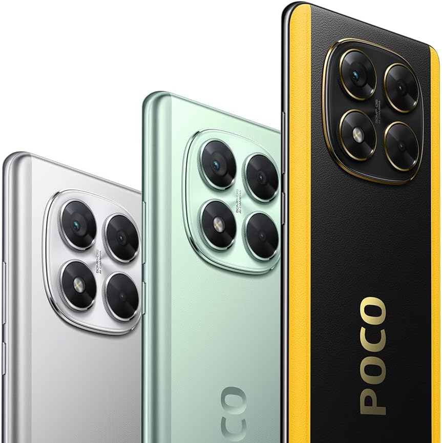 XIAOMI POCO X7 - Smartphone de 12+512GB, Pantalla CrystalRes 1.5K AMOLED Curva, MediaTek Dimensity 7300-Ultra, Cámara de 50 MP, Carga Turbo de 45W, Cargador no Incluido, Plata (Versión ES)