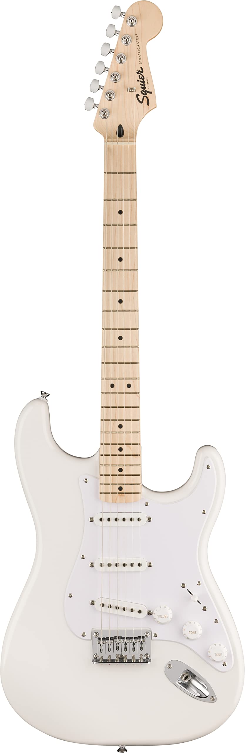 Squier by Fender Sonic Stratocaster Pack de Guitarra Eléctrica, Diapasón de Arce, Negro, Funda, Amplificador Squier Frontman 10G - 230V EU, Incluye cursos virtuales gratuitos en Fender Play