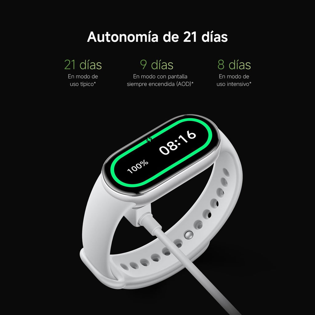 Xiaomi Smartband 10, Pantalla AMOLED de 1,72”, Carga rápida, 150+ Modos Deportivos, Monitorización de Salud y sueño, HyperOS 2.0, Impermeable 5ATM, Brújula