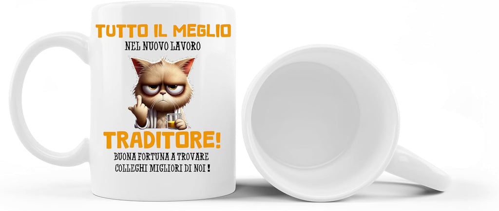 Jungle Mug Caneca de despedida para colega | Caneca divertida traidor | presente adeus para colega | caneca de trabalho | presente de reforma para homem | Caneca divertida para escritório | Presente