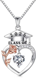 Iefil 2025 Graduation Gifts for Her - Graduation Necklace 2025, 2025 Ideal Gifts for Women Daughter Girlfriend Sisters Her
