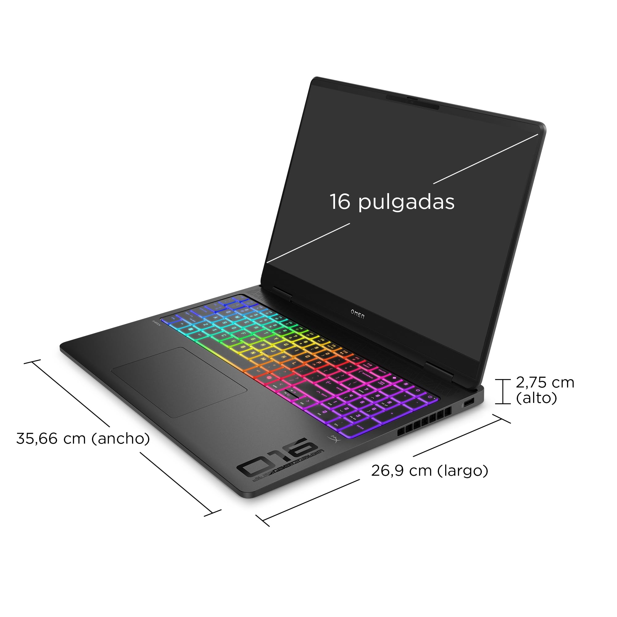 HP OMEN MAX – Gaming Laptop 16" OLED 240Hz (Ultra 9-275HX, 64GB RAM, 1TB, NVIDIA GeForce RTX 5090 24GB, WiFi 7, Windows 11) Black – Spanish QWERTY Keyboard